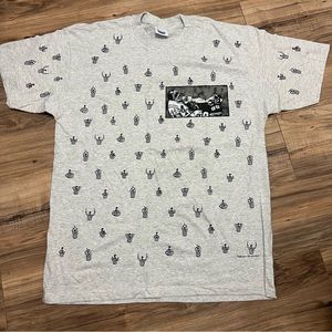 Vintage 1996 Rel-e-vant Products Men XL All over NFL Print Tee Shirt Sz L